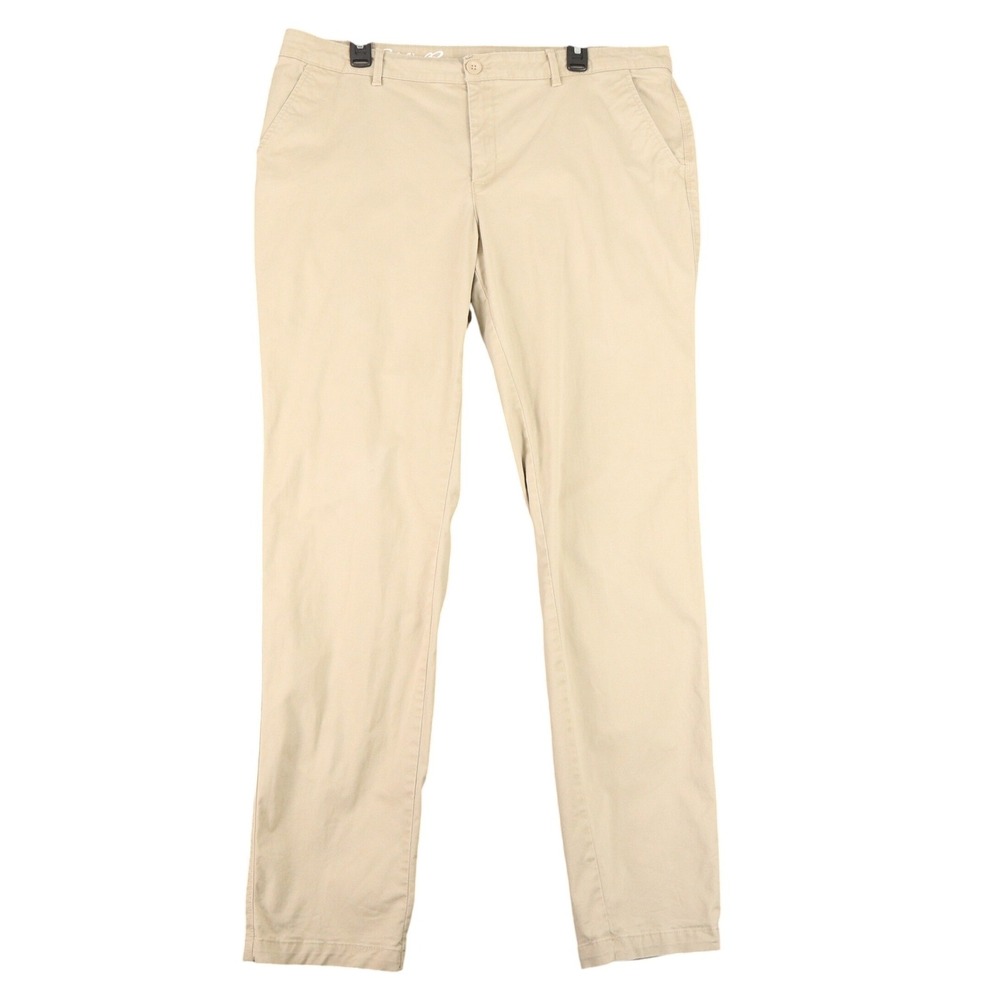 Eddie Bauer Legend wash Chino Pants Women T16 Tall Khaki Stretch Slim Leg Casual